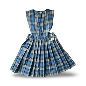 French Toast Jumper Dress Girls Size 12 1/2 Plaid Pleated School Uniform